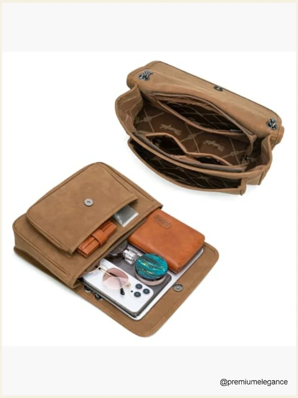 Vintage Flap Shoulder Bag Crossbody Purse with Chain Strap